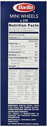 Barilla Pasta, Mini Wheels Pasta, Rotelle, One 16 Ounce Box of Small Pasta - Thumbnail 3
