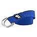 REEHUT Yoga Strap 8ft with Ebook - Durable Polyester Cotton Exercise Straps w/Adjustable D-Ring Buckle for Stretching, General Fitness, Flexibility and Physical Therapy Blue