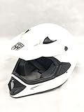 SmartDealsNow - HHH DOT ADULT Helmet for Dirtbike ATV Motocross MX Offroad Motorcyle Street bike Snowmobile HELMET (Small, Matte White)