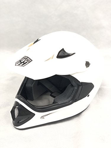 SmartDealsNow - HHH DOT ADULT Helmet for Dirtbike ATV Motocross MX Offroad Motorcyle Street bike Snowmobile HELMET (Small, Matte White)