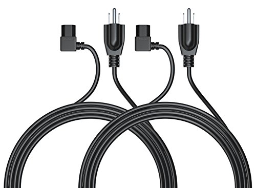 6 Ft 3-Prong Extension Power Cord - IEC C13 Connector - For Monitors, TVs, PCs