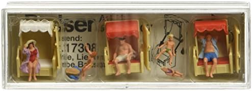 Preiser 10427 Recreation & Sports 3 Beach Huts W/Figures Ho Model Figure