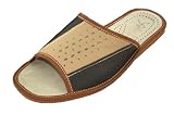 Genuine Men's Leather Slide-in Slippers | 416 (11 US)