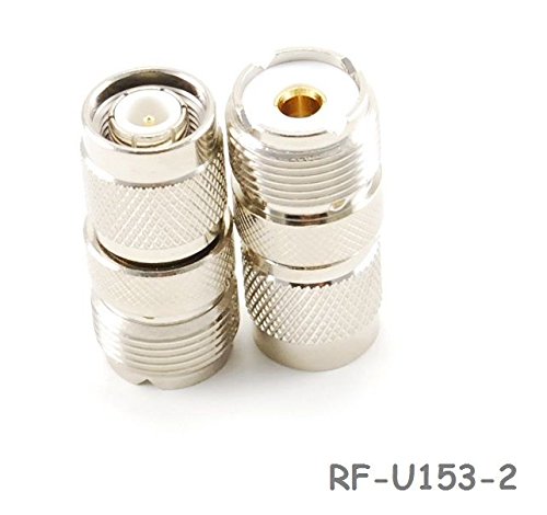 CablesOnline, 2-Pack TNC Male Plug to UHF (SO-239) Female Jack Adapter, RF-U153-2