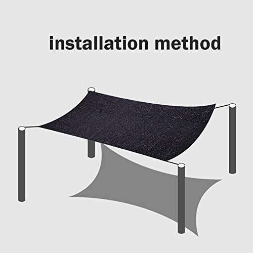 SYY Sonnensegel Schattennetz, Schwarze Markise Mit Sicherungsring, Sichtschutz Und Displayschutznetz (Size : 8x20m) – Bild 7