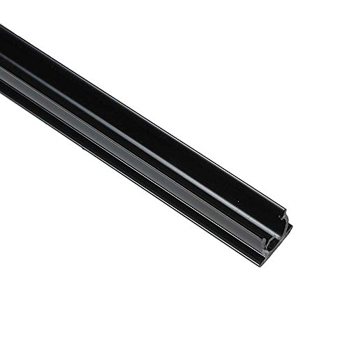 Novelty Lights 1/2" Rope Light Track, Mounting Rope Light, PVC Plastic, Black, 4 Foot, 1 Pack