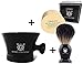Henry Cavendish Himalaya Shaving Kit with - Shaving Soap with Shea Butter & Coconut Oil. Long Lasting 3.8 oz Puck Refill, plus Gentleman's Ceramic Shaving Soap Bowl with Handle.