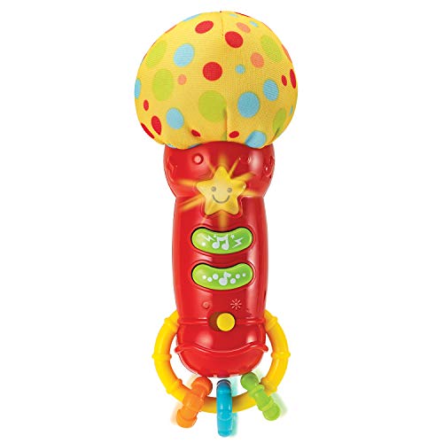Kids Microphone Toy. My First Play Microphone with Sounds and Teethers / Rattle. Battery Operated Microphone for Babies and Toddlers 3 Month Up. New 2018-2019 Model.
