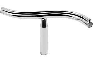 Jecoupoon 12 Inch Stainless Steel Curved Lathe Tool Rest, Shaped Wood Lathe Tool Rest for Bowl Turning, Wood Lathe Tool Holder, Wood Lathe Turning Accessories, 1 or 5/8 In Column (1")