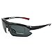 Supertrip Polarized UV400 Protection Glasses Sunglasses with 5 Interchangeable Lenses Myopia Eyes for Men Women Cycling Running Ski Golf Riding Driving Fishing Hiking Glasses Color Black-Red
