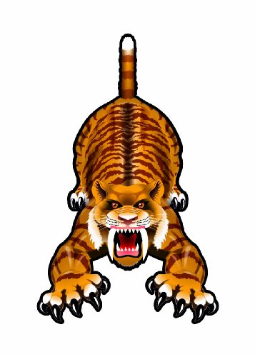 Brainstorm Windnsun Dinosoars Sabre Tooth Tiger Nylon Kite, 54