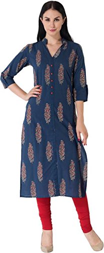 richley blue red booti casual kurti