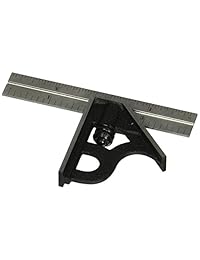 Starrett 11h 4   4R Combinación cuadrado con hierro fundido de cabeza y acabado negro Arruga