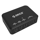 ORICO 40W 5-Port Desktop USB Charger Multi-Port Charging Station for iPhone 7 / 7 plus, iPad Air 2 / mini 3, Samsung Galaxy S6 Edge / Note 5, HTC M9, Nexus and More - Black