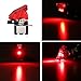 ESUPPORT Car Red Cover Red LED Light Rokcer Toggle Switch SPST ON Off Pack of 5