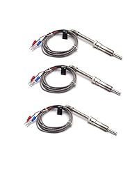 Antrader 1 2 3 metros alta temperatura 0~400 C termopar tipo K sensores de sonda de 1.181 in