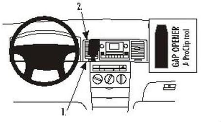 Brodit 853025 Proclip Mount for Corolla 02-08