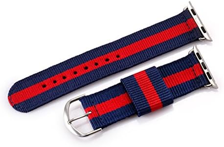 Apple Watch Band, Torntisc Nylon Canvas Replacement Sport Band Strap Bands Replacement Bracelet for 38mm Apple Watch iWatch (Deep Blue)