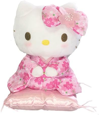 Sanrio Hello Kitty cherry blossom kimono series pink sitting plush size S