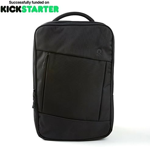 WIK PowerPak | The Ultimate Travel and EDC Backpack. TSA Friendly with Built In USB Charging System. Works With Any Power Bank (Black/Black)