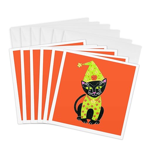 3dRoseblackcatincostumeHalloweencatorangeHalloweenwhimsicalcatwhimsicalillustra…