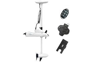 PARKHO HASWING Electric Trolling Motor – 12V 55LB 48 Inch Shaft Cayman B Bow Mount Boat Fishing Saltwater Freshwater with Remote Control Quick Release Bracket Wired Foot Controller 50700-120W_Q+F