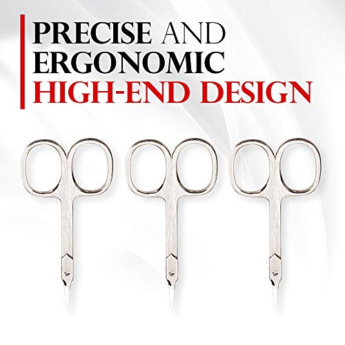 Titania Germany Cuticle Scissors - Premium Quality Tower Point Curved Cuticle Trimmer - For Cutting Dry Skin & Callus For Fingernail & Toenail Grooming
