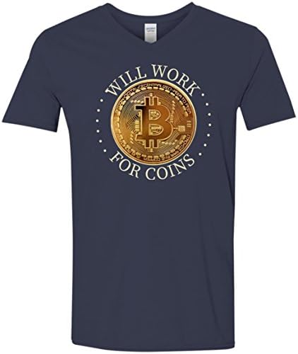 GoneBold Bitcoin Tshirt For Men - Will Work For Coins