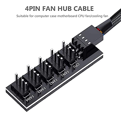 PC Cooling Accessories PWM Fan Splitter Cable - 1 To 2 PC Fan Extension ...