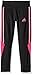 adidas Little Girls' Toddler Performance Tight Legging, Caviar Black/Pink, 2T