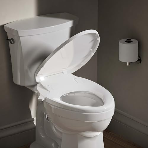 KOHLER PureWash M300 Manual Elongated Bidet Toilet Seat, White Handle, Quiet-Close Lid Prevents Slamming, Toilet Bidet, Easy Installation with Quick-Release Hinges, Self-Cleaning Wand