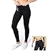 Sport-it Yoga Leggings Tights Workout Pants With Pockets - Women's Active Wear (Black/Small)