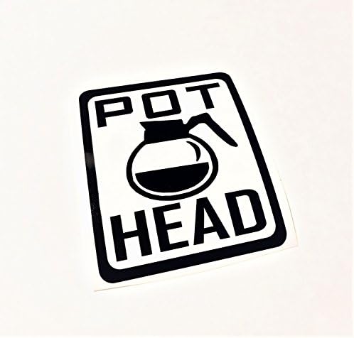 Pot Head | Black Vinyl Yeti Decal | Coffee Love