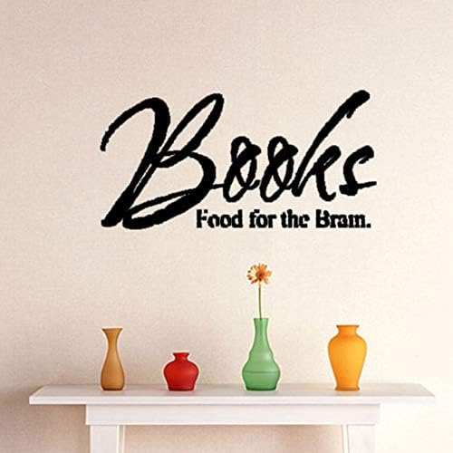 118x59cm Books Food for The Brain Plane Wall Sticker for Room Letters Home Decoration Accessories Wall Decor Decals