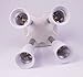 Toplimit 4 in 1 Light Bulb sockets Adapter Medium Base Household E26 to E26 Lampholder Universal Head Splitter Inflaming Retarding PBT socket Photography Socket White (4 Port)