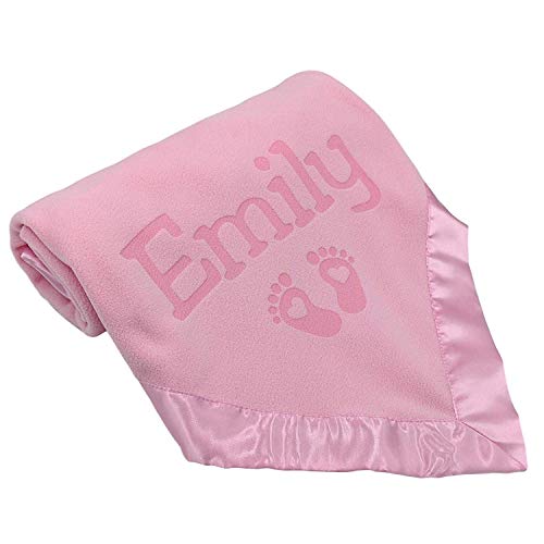 personalised pink blanket