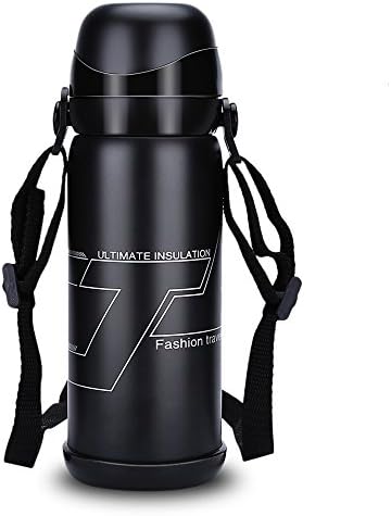 Charme Vacuum Insulated Water Bottle 27oz Double Wall Stainless Steel Sport Water Bottle,Keeps Drink Hot &amp; Cold Perfect for Outdoor Camping Hiking Cycling (Black)