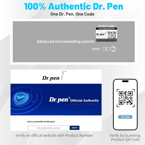 Dr. Pen M8 Professional Cordless Microneedling Pen with 25 Replacement Cartridges, 6 Speeds and LED Display, Dermapen for Hair Growth, Face, Body and Skin Care