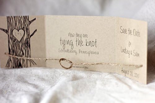 Rustic Tying the Knot Save the Date set of 25, Rustic Card Set, Rustic Wedding Invitations, Rustic Wedding Save the Dates, Tying the knot Card Set, Tie the Knot Cards, Barn Wedding, Boho Wedding