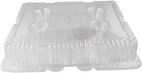 (2) 12 Compartment Standard Size Cupcake Containers For Easy Storage &amp; Transportation Of Cupcakes &amp; Muffins Set Of 2 Trays With FREE 24 White Liners &amp; 1 18' Piping Bag