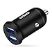 Car Charger, GOOLOO 24W 4.8A Metal Dual USB Car Adapter for iPhone X/8/7/6S/plus, iPad Pro/Air 2/Mini, Samsung Galaxy S8/S7/Edge and More - Black
