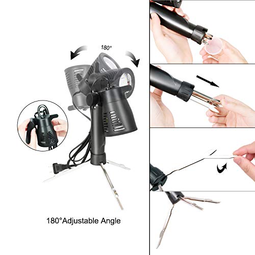 FUDESY 4-Set Photography Continuous Lights Lamp Portable Photo LED Lighting Kit with Color Gel Filters for Table Top Studio,FDS7WDL4