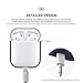 elago Duo Silicone Case Compatible with Apple AirPods Case 1 & 2, Premium Protective Silicone, Supports Wireless Charging, 2 Caps + 1 Body [ Peach, Medium Grey + Jean Indigo ]