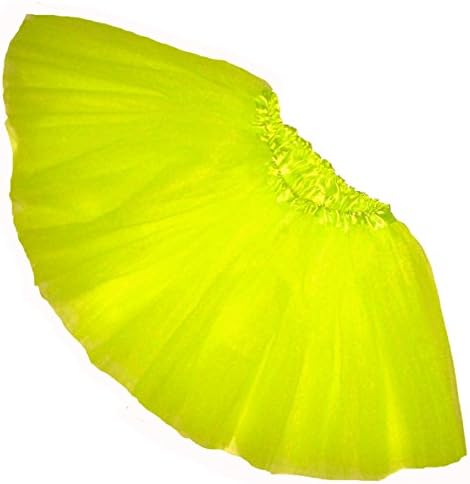 Southern Wrag Company LITTLE GIRLS TUTU - SHORT - BABY to 6X (BABY: 8In Long, NEON YELLOW)