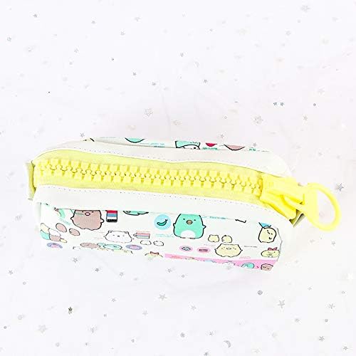 Japan And South Korea Stationery Creative Ice Cream Color Cute Large Pen Bag Pu Leather Personality Pencil Case Large Zipper Student Pencil Bag D 20 * 9.5 * 7Cm