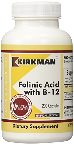 Folinic Acid with B-12 200 Caps by Kirkman