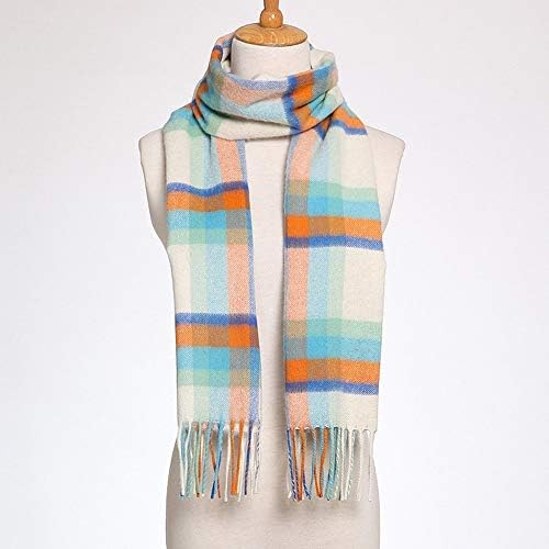 男性用の秋と冬のスカーフ ソフトで快適な十分なチェック柄のベルベットのスカーフのために男性と女性秋と冬のメンズスカーフ長さ175センチメートル幅32センチメートル 冷たい暖かいスカーフ 選択 色 Multi Colored 175x32cm Size