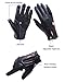 Cycling Gloves, Waterproof Leather Touchscreen in Winter Outdoor Windproof Bike Gloves Fasion Work Gloves Adjustable Size- Black, M