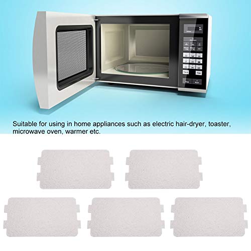 5Pcs Microwave Oven Mica Plate Sheet,Microwave Waveguide Cover Replacement Repairing Accessory, Ideal for Kitchen Microwave Oven(Single Size:4.6 X 2.5 Inch)