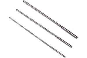 Urethral Sound Urethral Plug Ribbed Multi-Point Stainless Steel Penis Plug Urethral Dilators Masturbation Rod Bladder Stimula